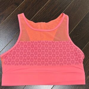 Zyia Coral Pink Floral Sports Bra